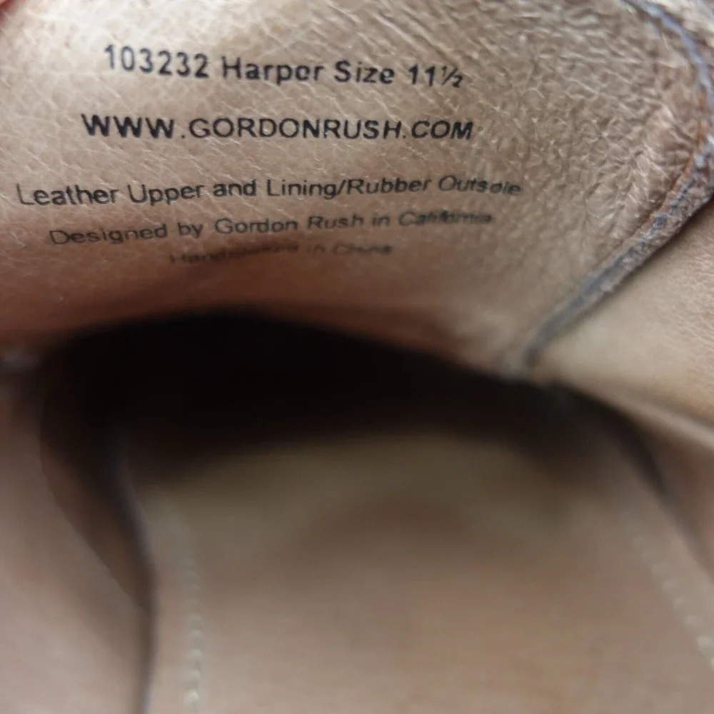 Double Monk Strap Leather Shoes Mens 11.5 GORDON RUSH‎ Harper Formal Chocolate